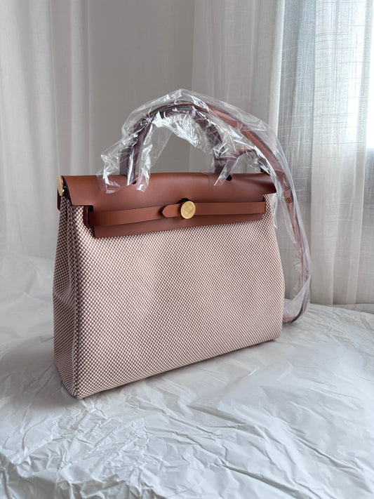 HERBAG 31 Ecru/Beige/Fauve GHW