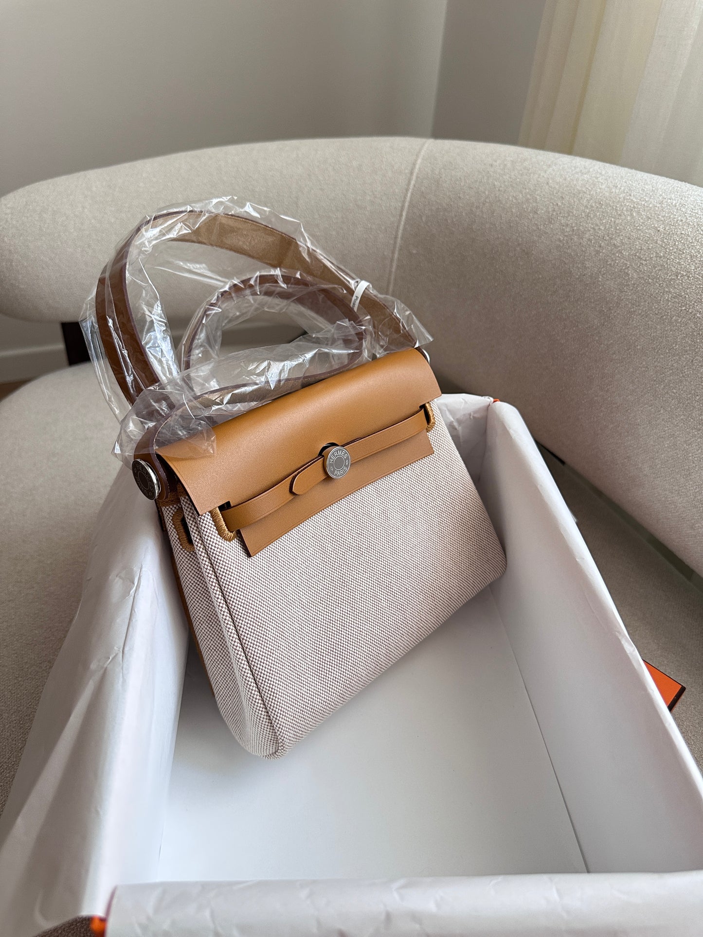MINI HERBAG Ecru/Beige/Sesame PHW