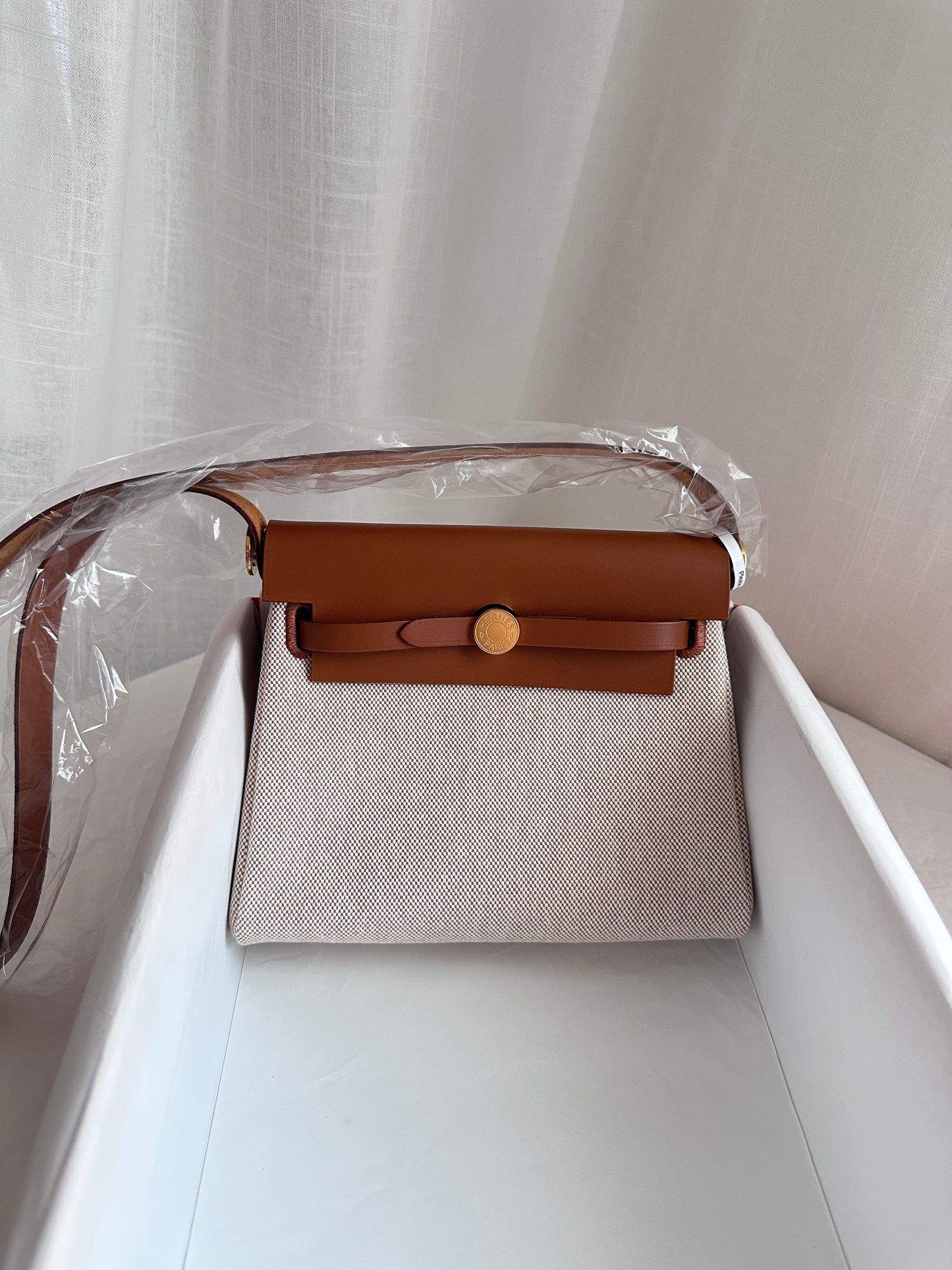 MINI HERBAG Ecru/Beige/Fauve GHW