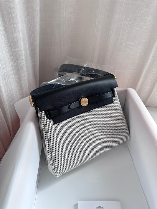 MINI HERBAG Ecru/Black GHW