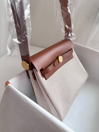 MINI HERBAG Ecru/Beige/Fauve GHW