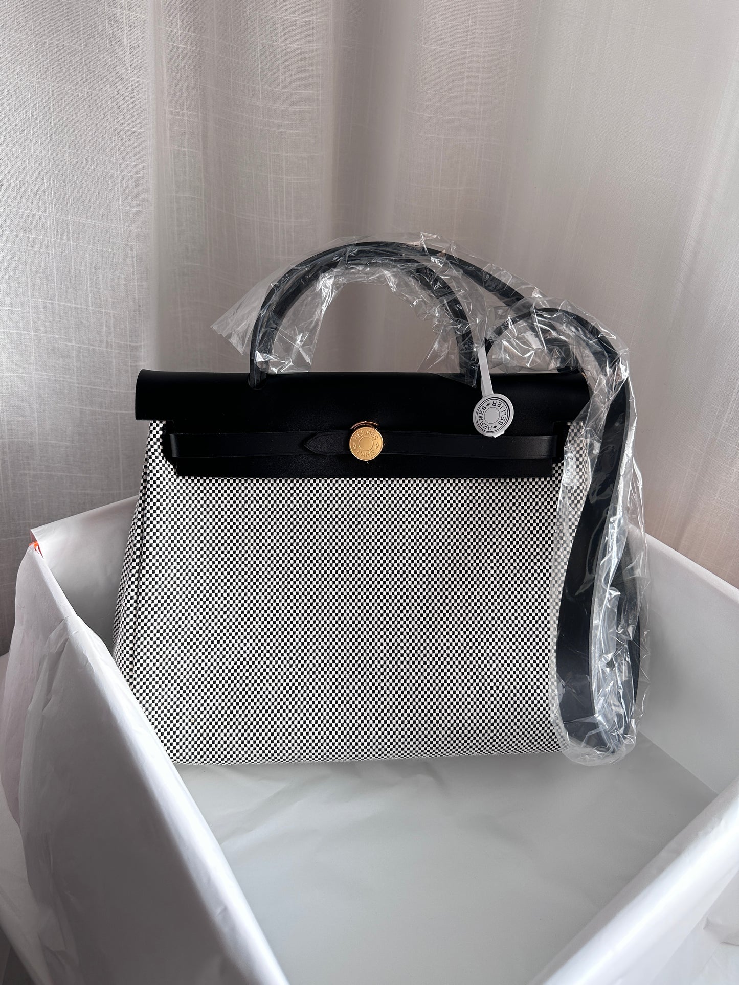 HERBAG 31 Ecru/Noir GHW