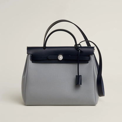 HERBAG 31 Gris Pantin/Blue Indigo PHW