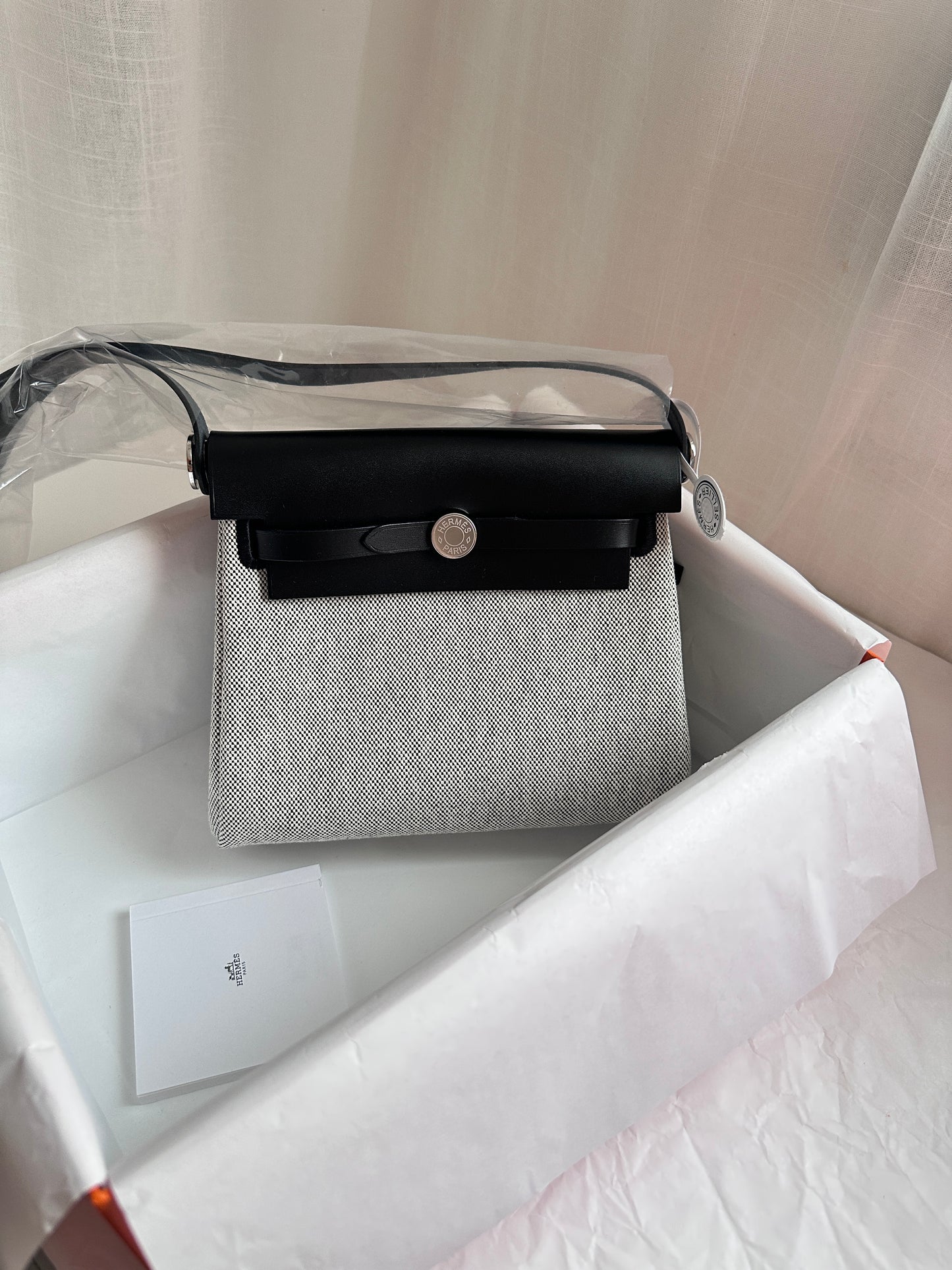 MINI HERBAG Ecru/Black PHW