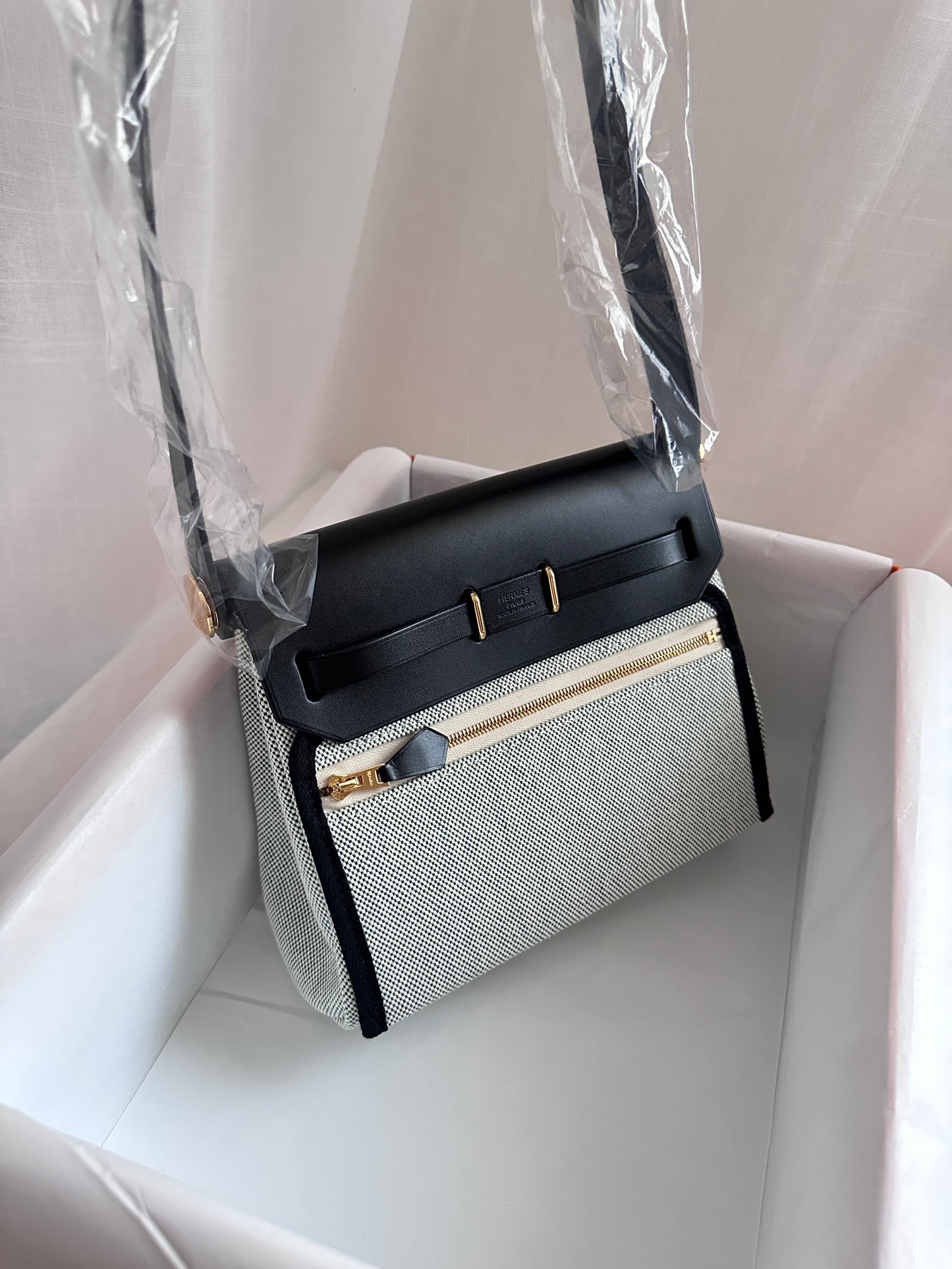 MINI HERBAG Ecru/Vert Moyen/Black GHW