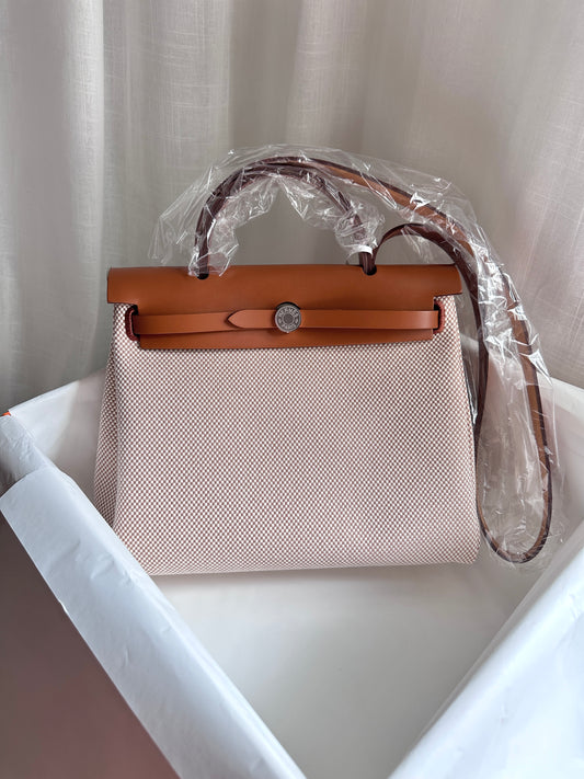 HERBAG 31 Ecru/Beige/Fauve PHW