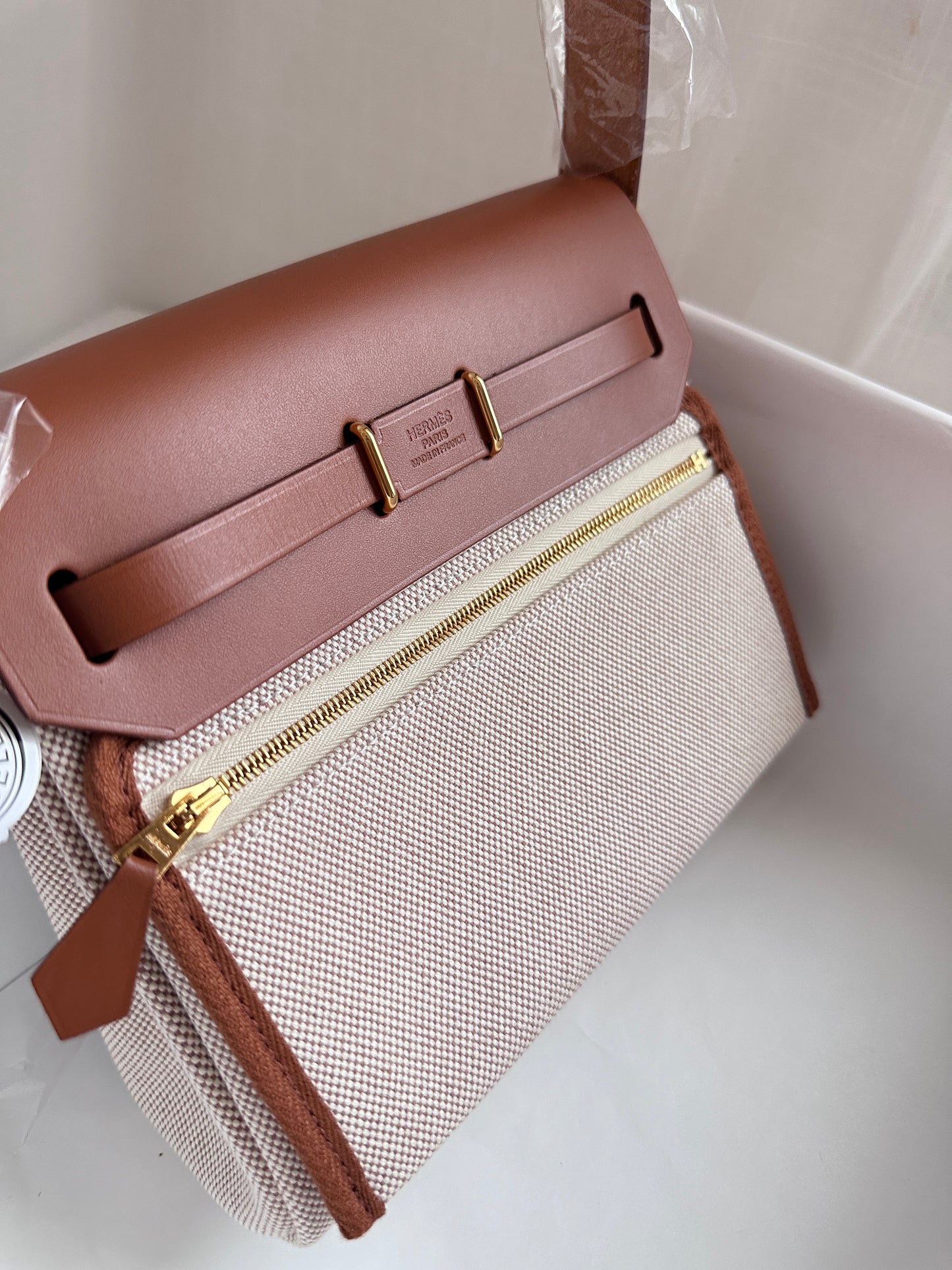 MINI HERBAG Ecru/Beige/Fauve GHW