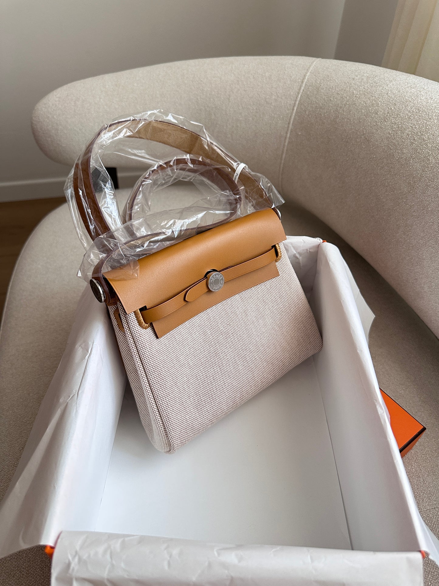 MINI HERBAG Ecru/Beige/Sesame PHW