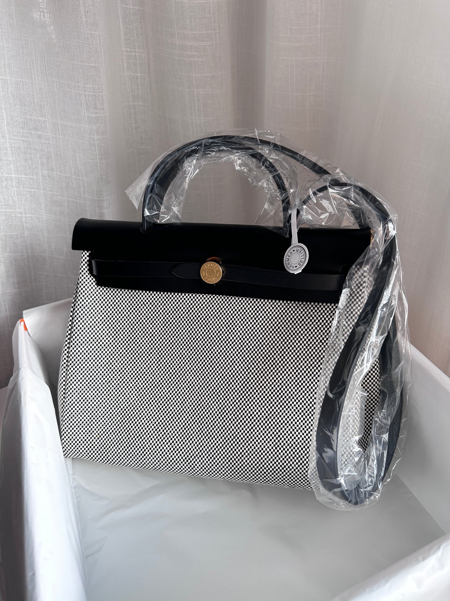 HERBAG 31 Ecru/Noir GHW