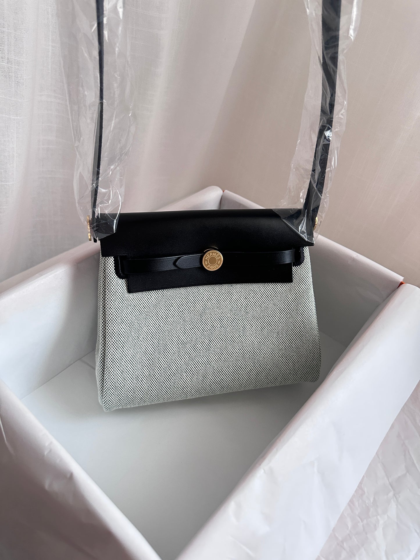 MINI HERBAG Ecru/Vert Moyen/Black GHW