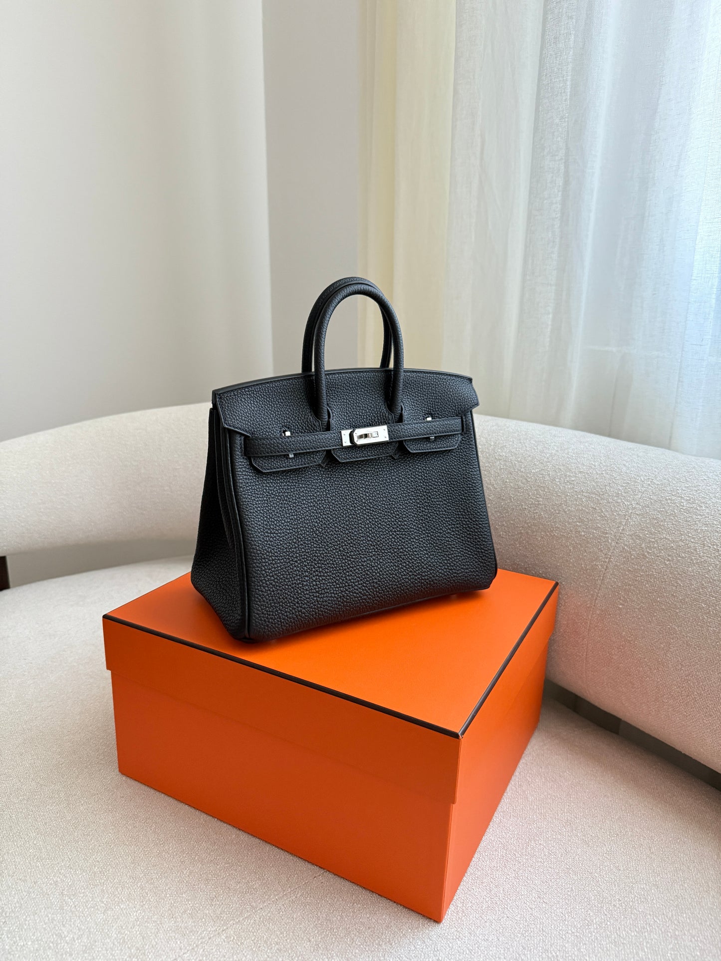 BIRKIN 25 Black PHW